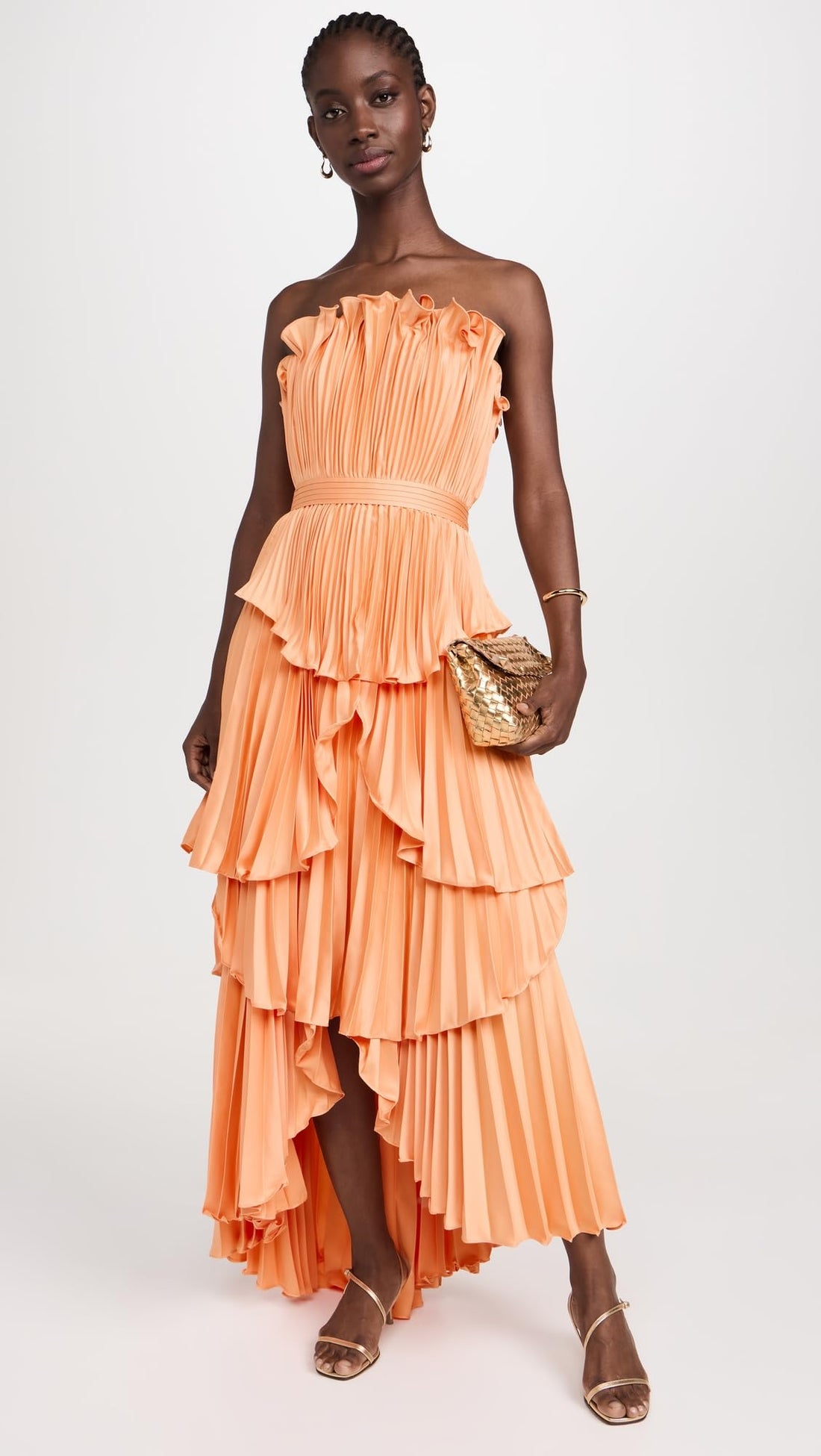 AMUR Women's Janey Tiered Shell Midi Dress