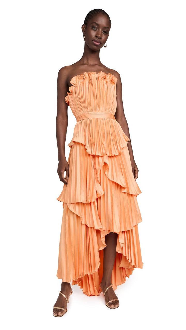 AMUR Women's Janey Tiered Shell Midi Dress