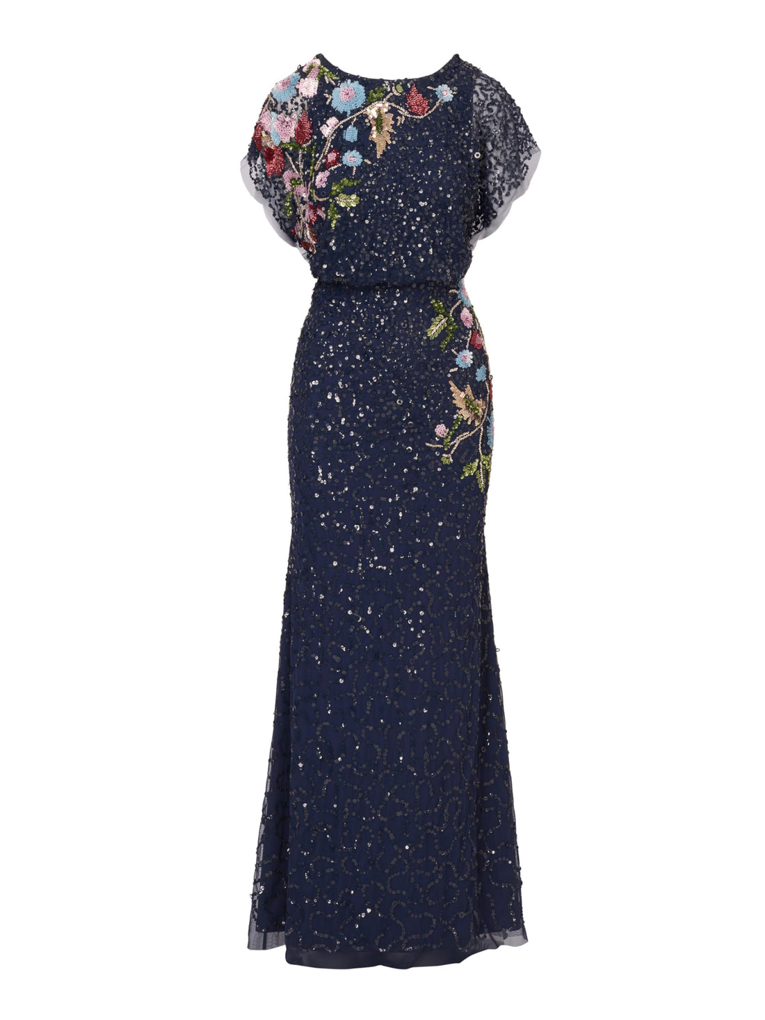 Adrianna Papell Women's Beaded Mermaid Long Dress