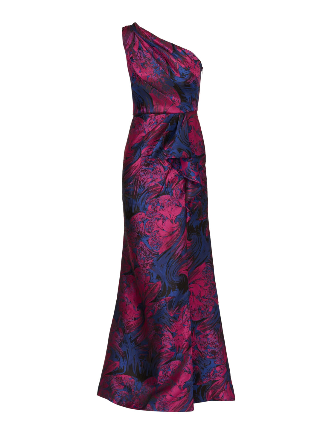 Adrianna Papell Women's One Shoulder Jacquard Gown