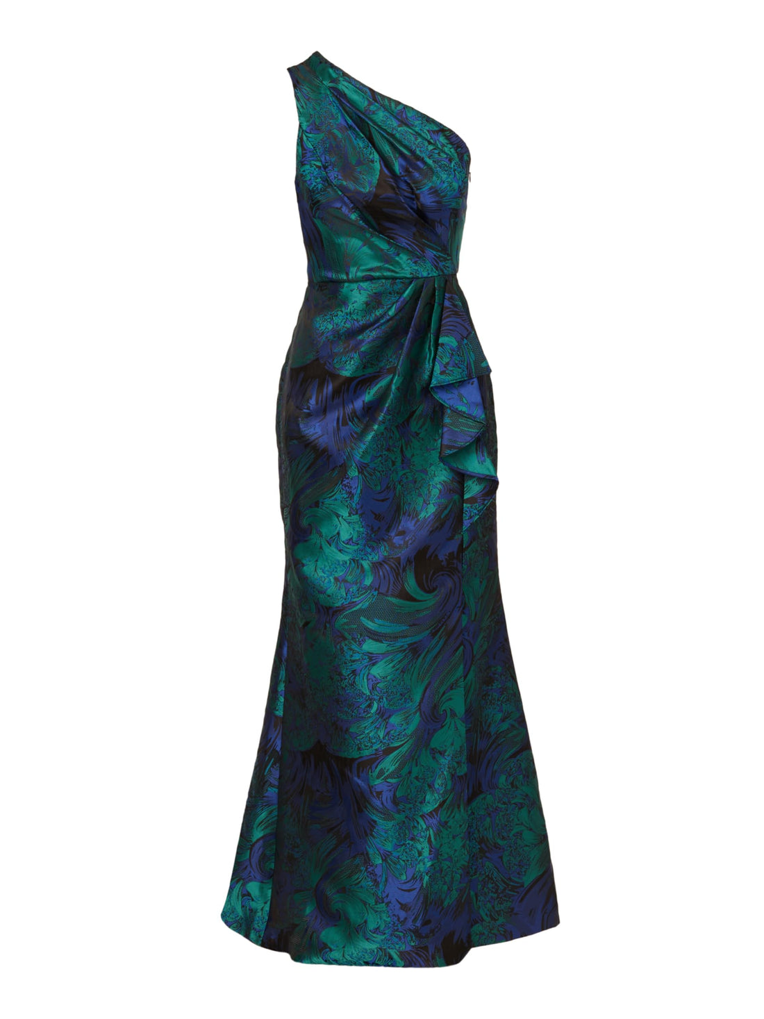 Adrianna Papell Women's One Shoulder Jacquard Gown