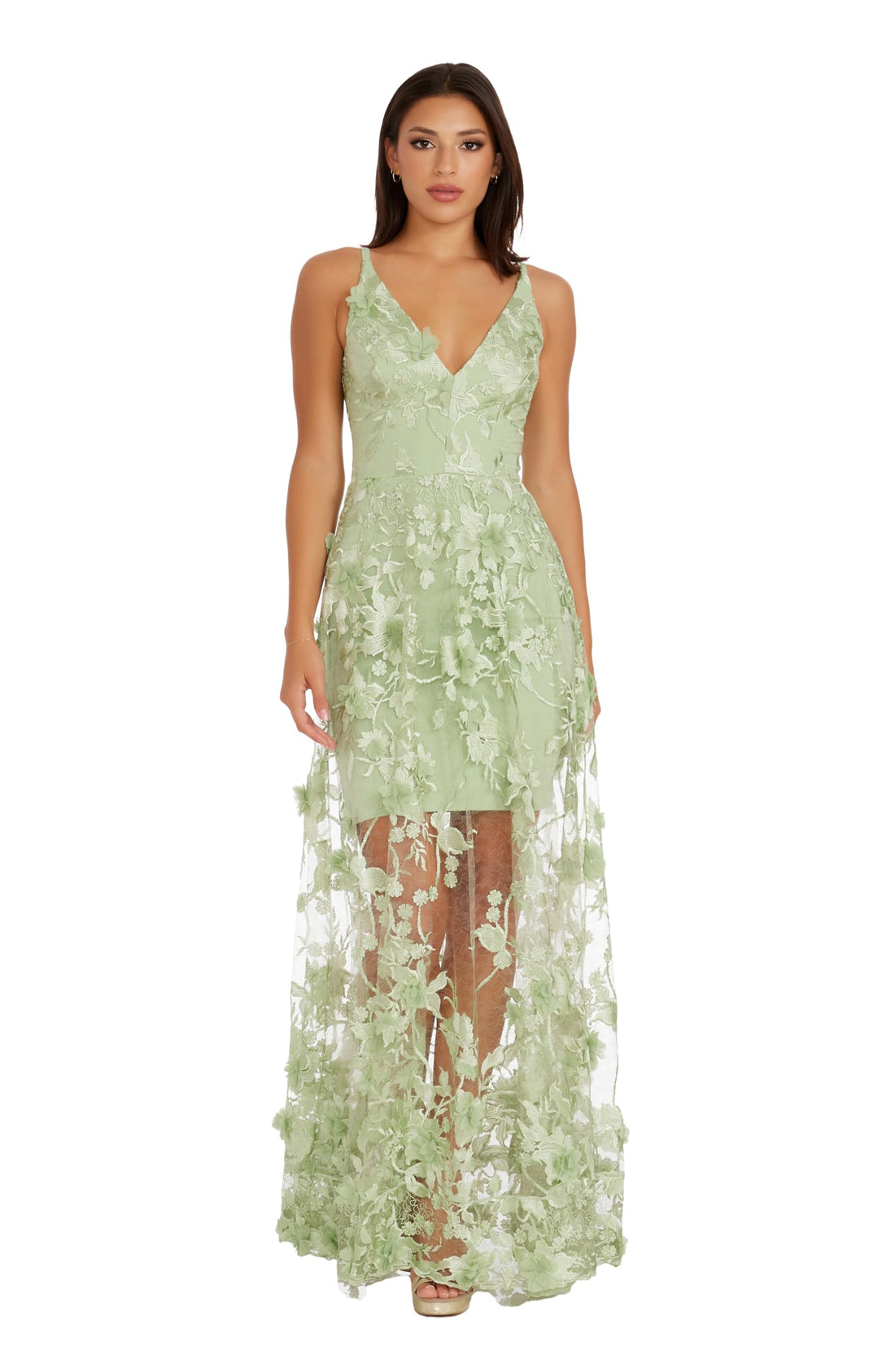 Dress the Population Women's Floral Gown