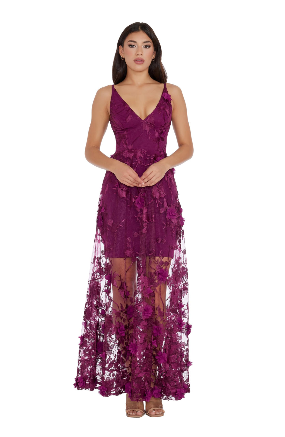 Dress the Population Women's Floral Gown