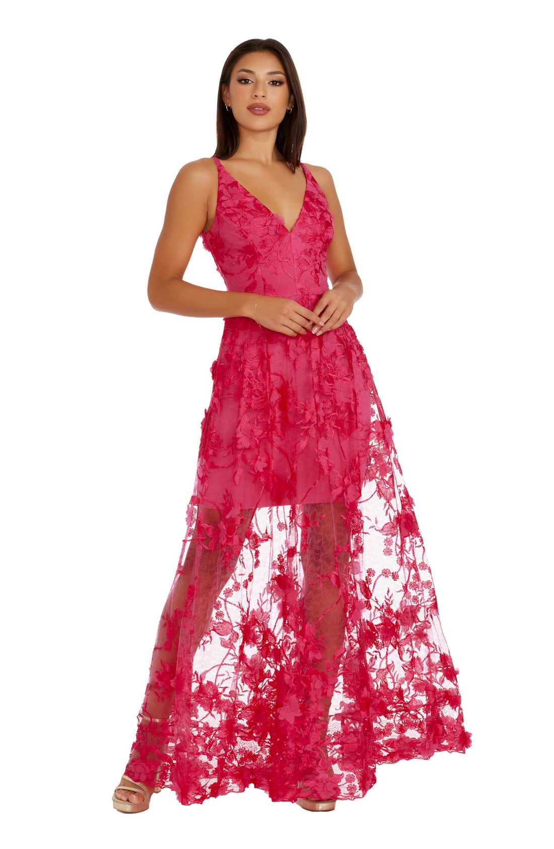 Dress the Population Women's Floral Gown