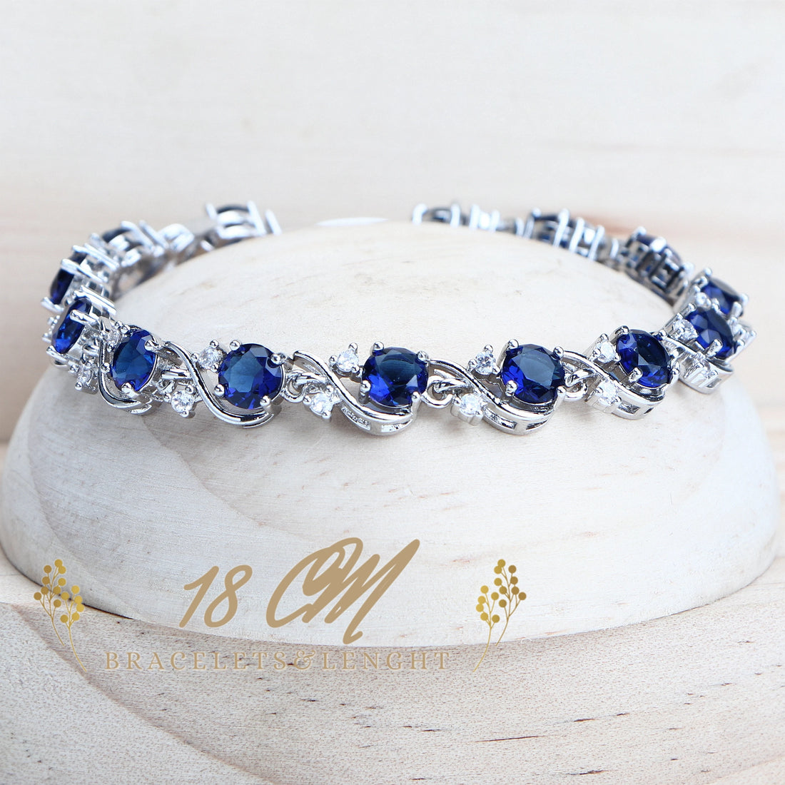 Blue Zirconia 925 Sterling Silver Bridal Jewelry Set