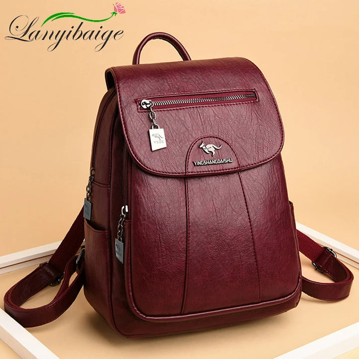 Women's Vintage Leather Backpack – 5 Colors