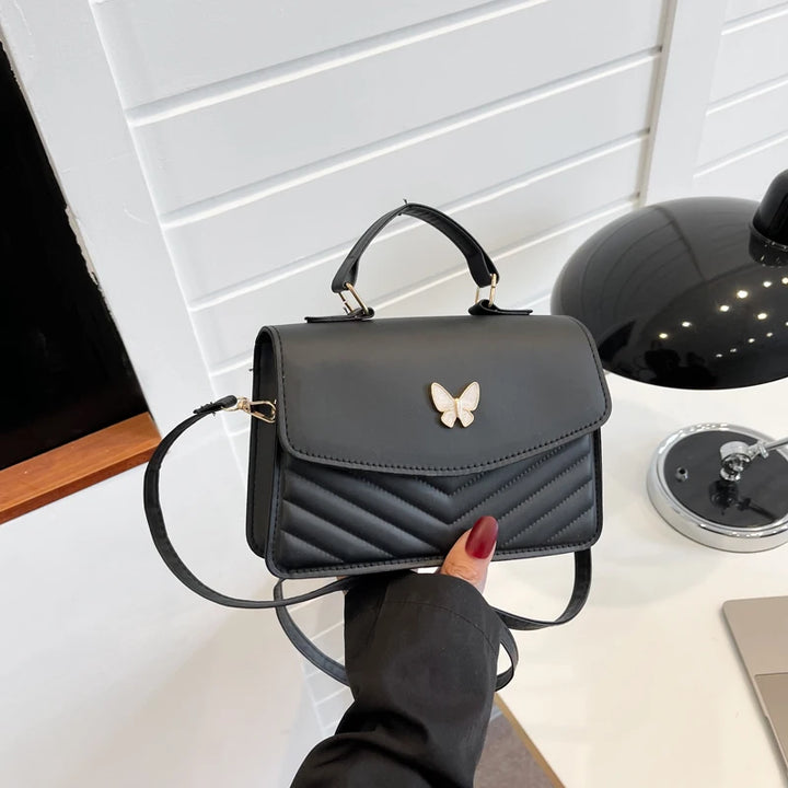 PU Leather Small Square Crossbody Bag for Women