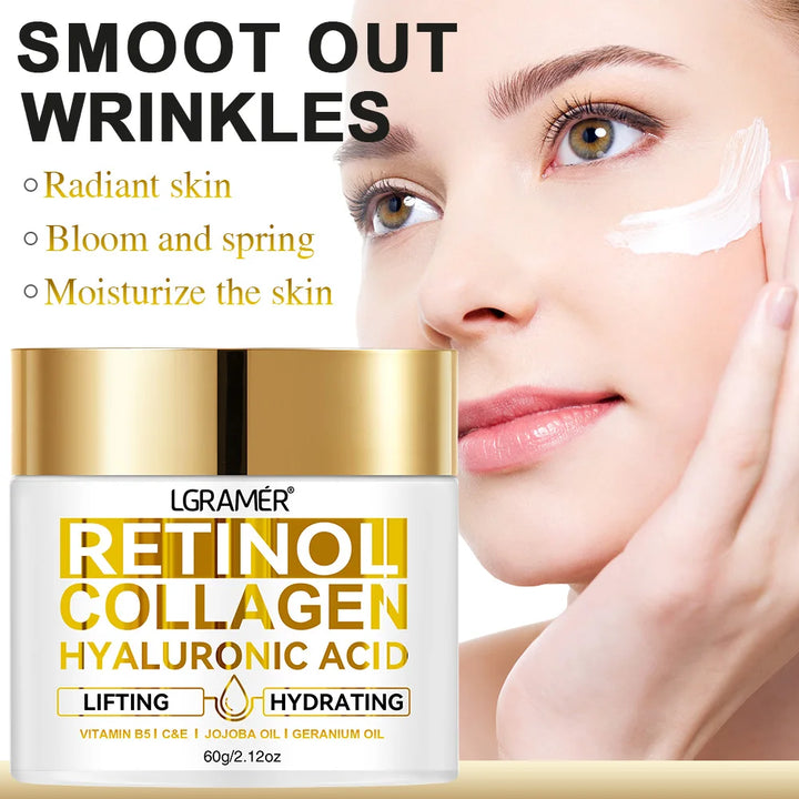 Retinol Anti-Aging Face Cream with Collagen & Hyaluronic Acid