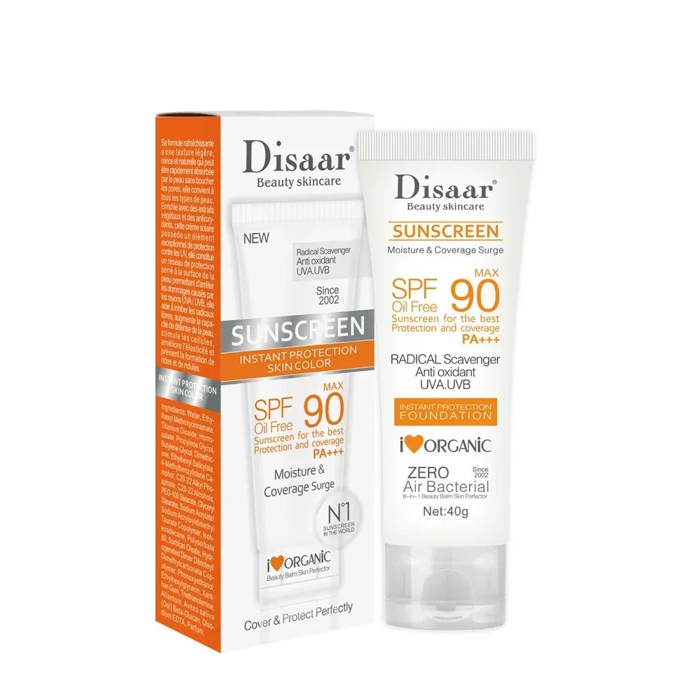 Facial Sunscreen Cream SPF 90 Whitening Moisturizing Anti-Aging