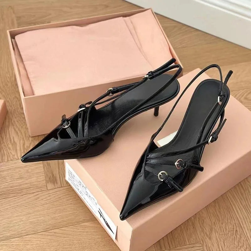 2024 Summer Sexy Hollow High Heel Sandals for Women