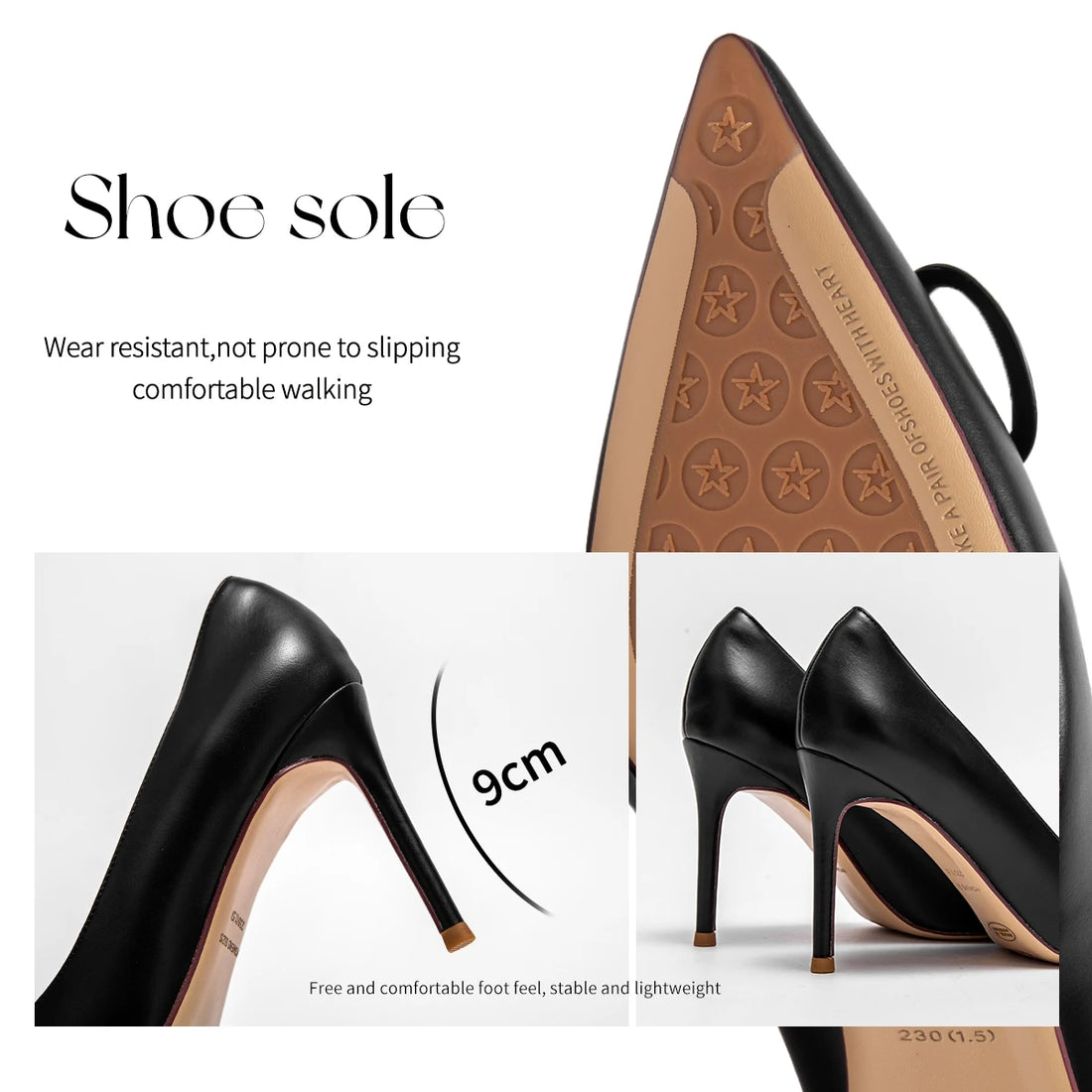 CHCH Women's 9cm High Heel Pumps with Metal Buckle
