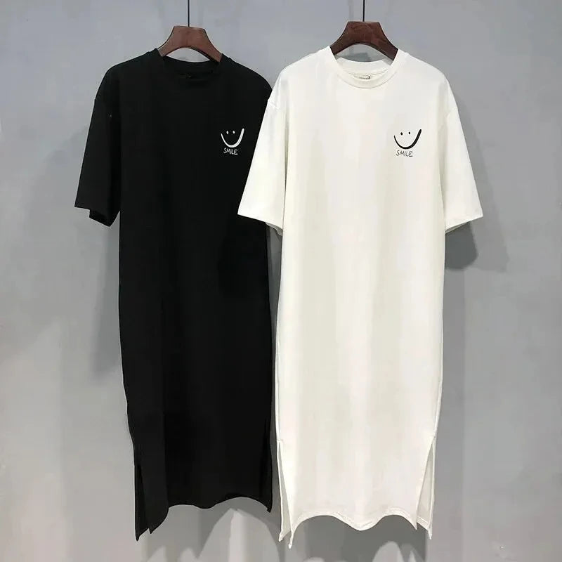 Women's Summer Short Sleeved A-Line T-Shirt Dress