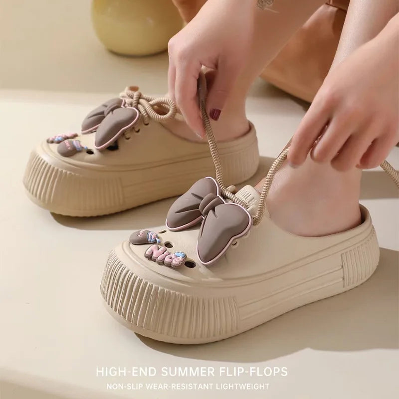 2024 Women's DIY Floral Platform Clogs
