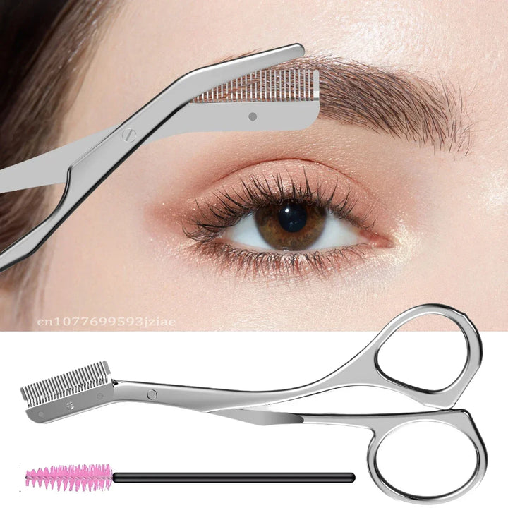 Eyebrow Scissors with Comb – Stainless Steel Trimming Tool
