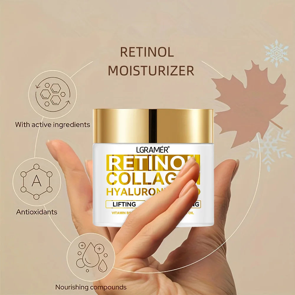Retinol Anti-Aging Face Cream with Collagen & Hyaluronic Acid