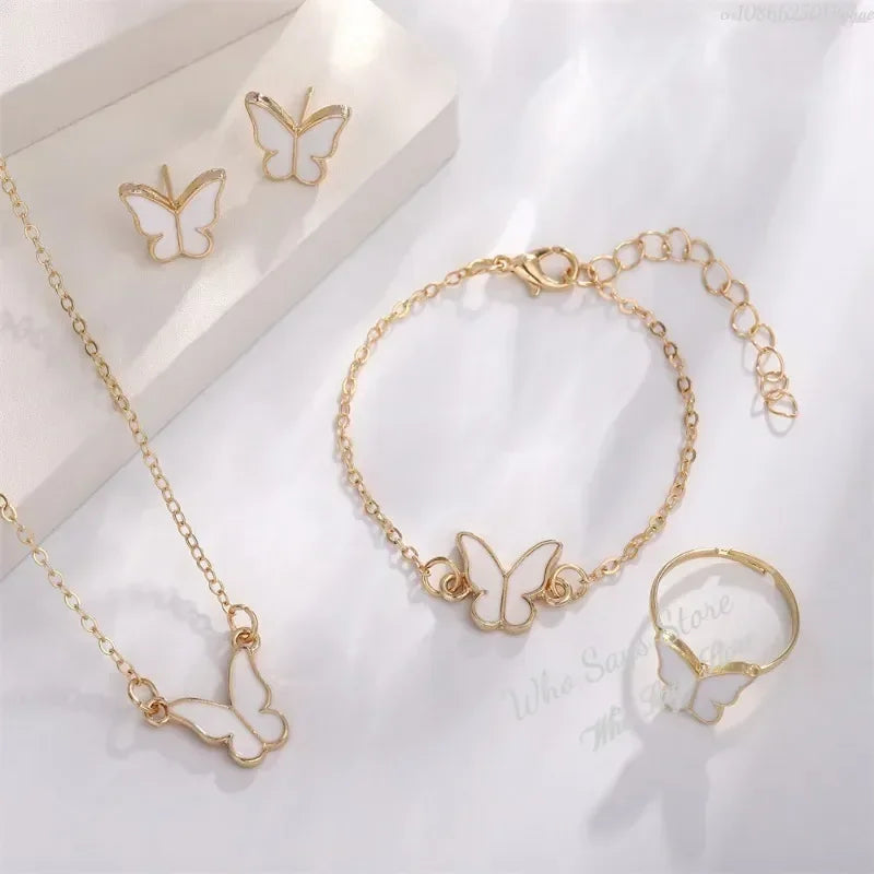 Butterfly Crystal Jewelry Set for Women