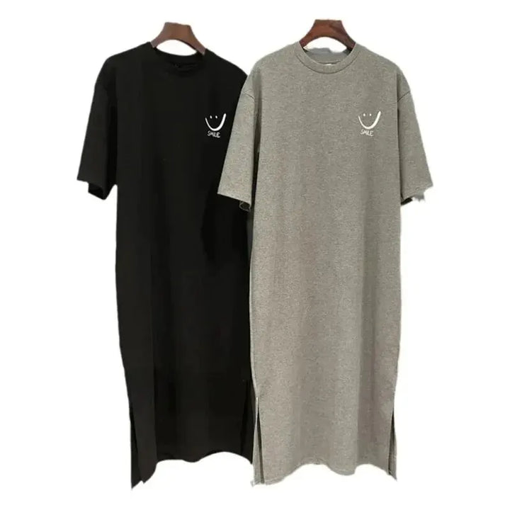 Women's Summer Short Sleeved A-Line T-Shirt Dress