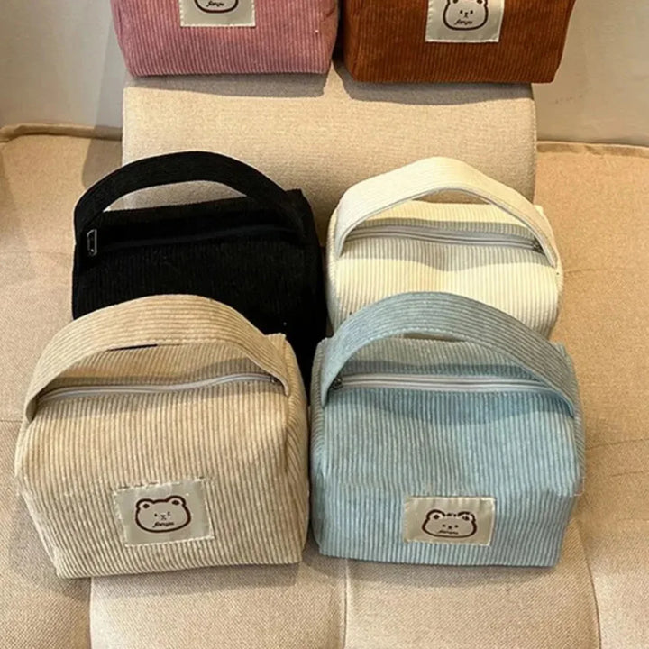 Plush Cosmetic Bag for Women – Trendy Large Capacity Handbag