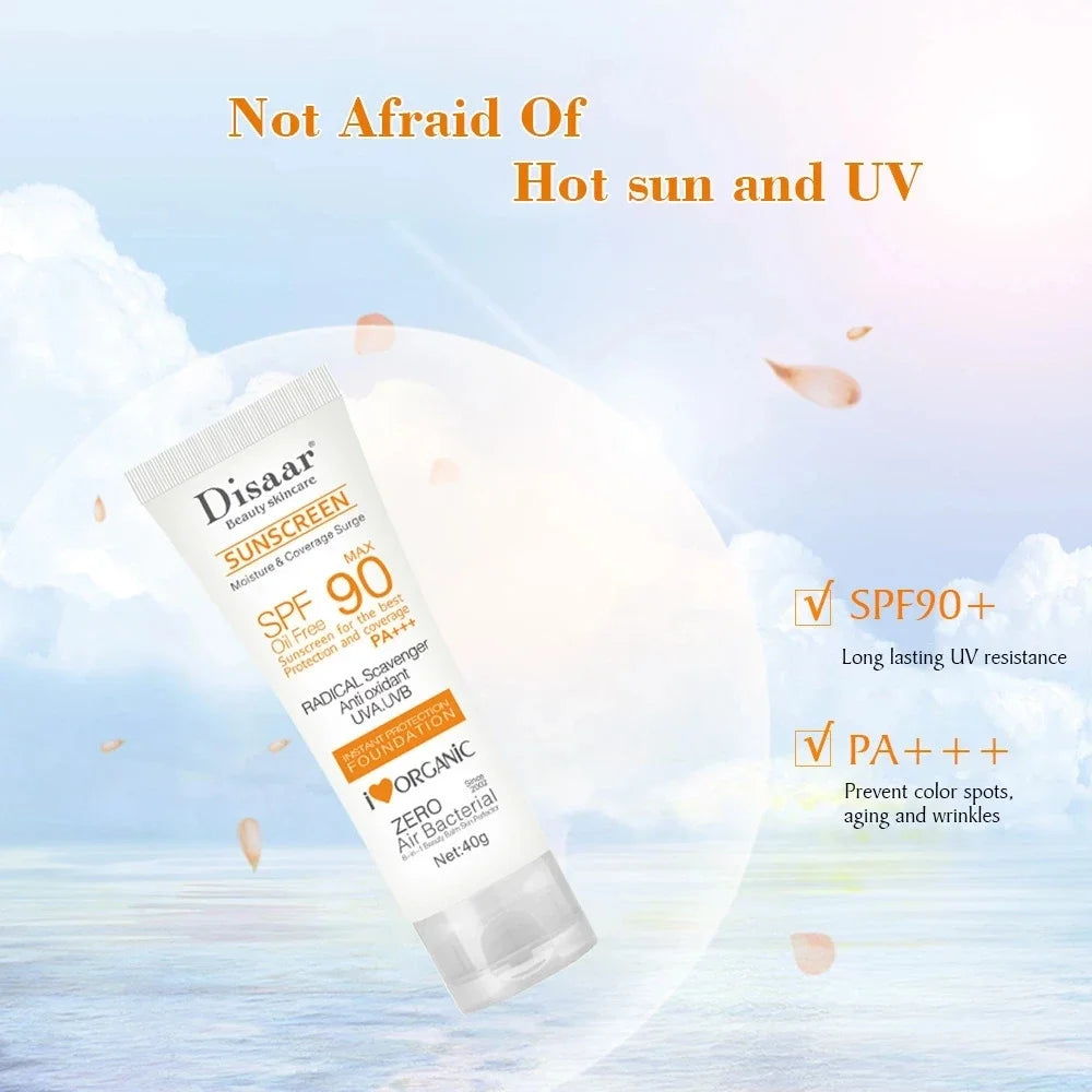 Facial Sunscreen Cream SPF 90 Whitening Moisturizing Anti-Aging