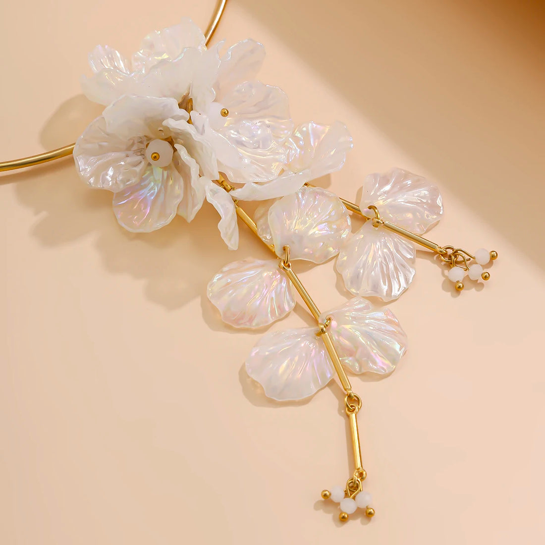 Ingemark Punk Bridal Necklace & Flower Drop Earrings Set