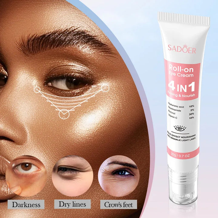 SADOER 4in1 Roll-On Eye Cream | Anti-Dark Circles & Eye Bags