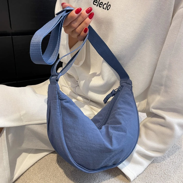 Casual Nylon Hobo Crossbody Bag for Women – Large Capacity Tote