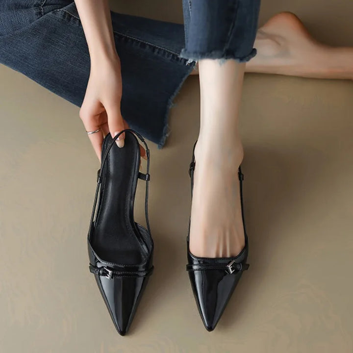 2024 Women's Patent Leather Slingback Sandals