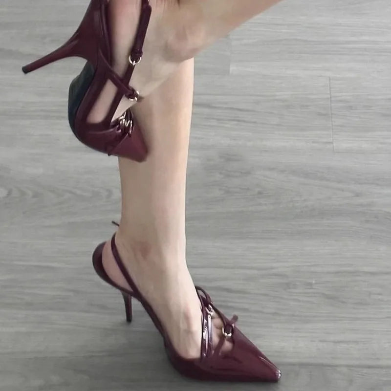 2024 Summer Sexy Hollow High Heel Sandals for Women