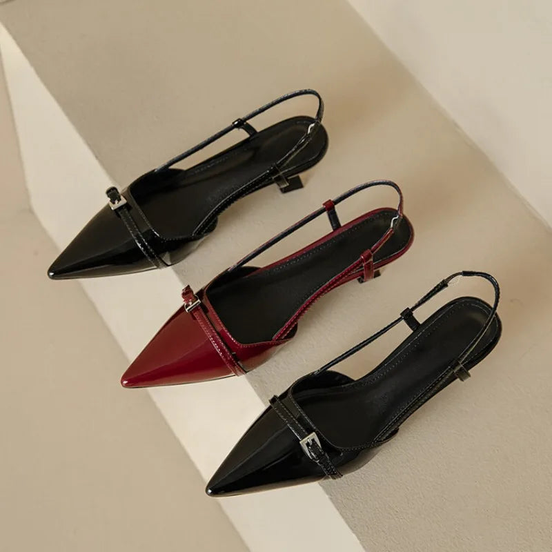 2024 Women's Patent Leather Slingback Sandals