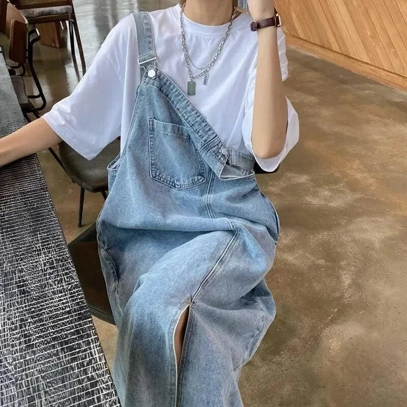 Spring Summer Denim Spaghetti Strap Dress