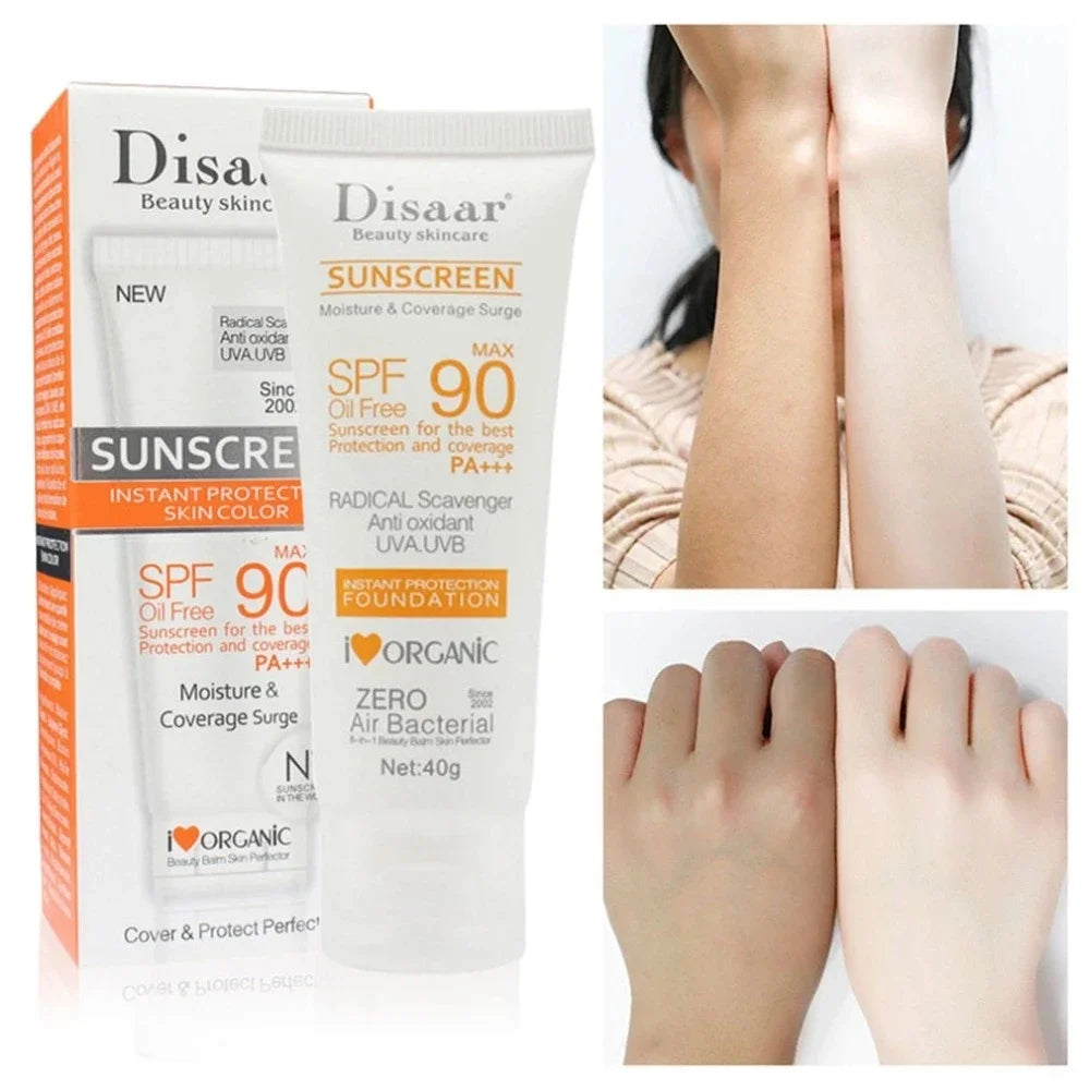 Facial Sunscreen Cream SPF 90 Whitening Moisturizing Anti-Aging