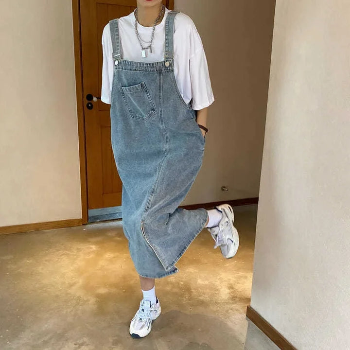 Spring Summer Denim Spaghetti Strap Dress