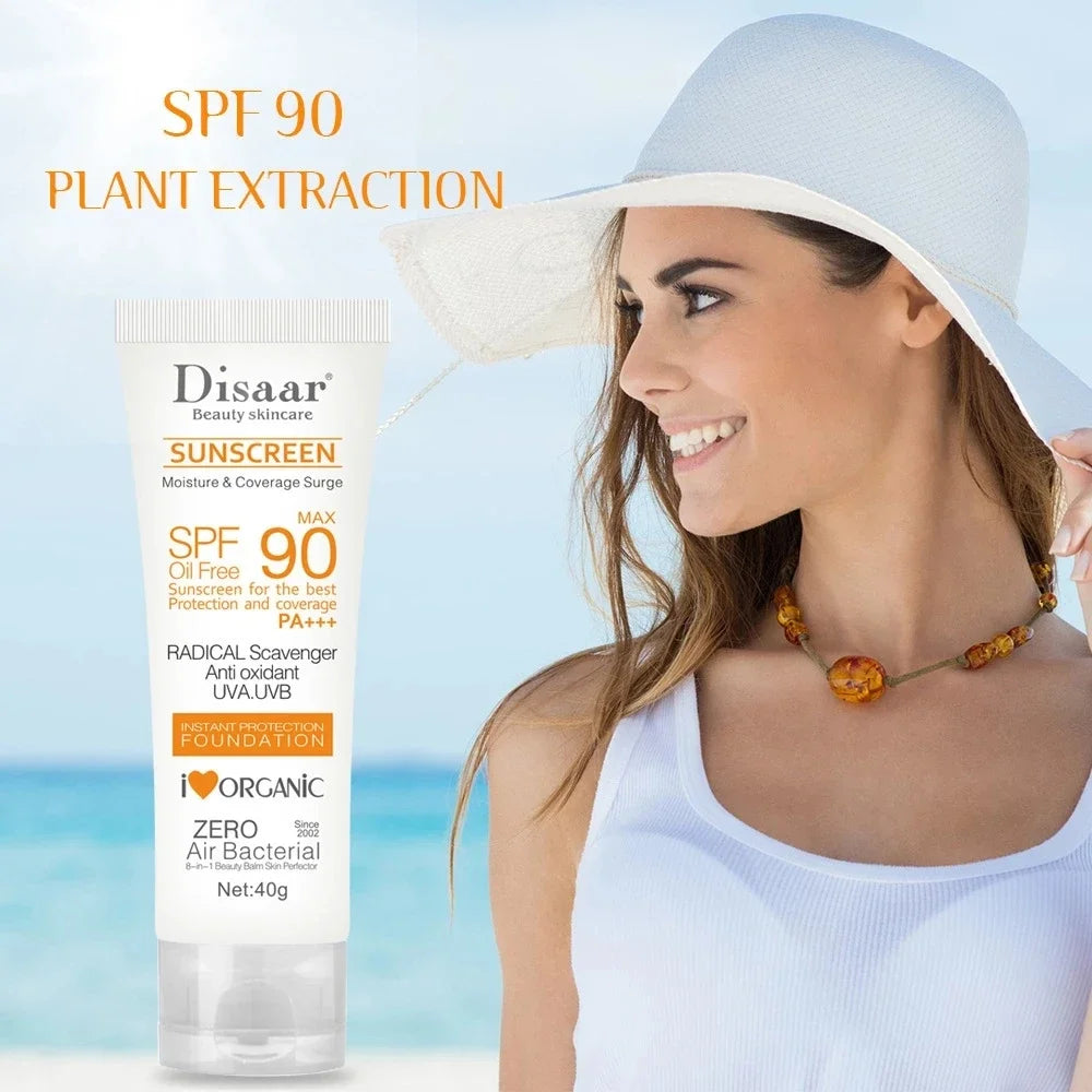 Facial Sunscreen Cream SPF 90 Whitening Moisturizing Anti-Aging