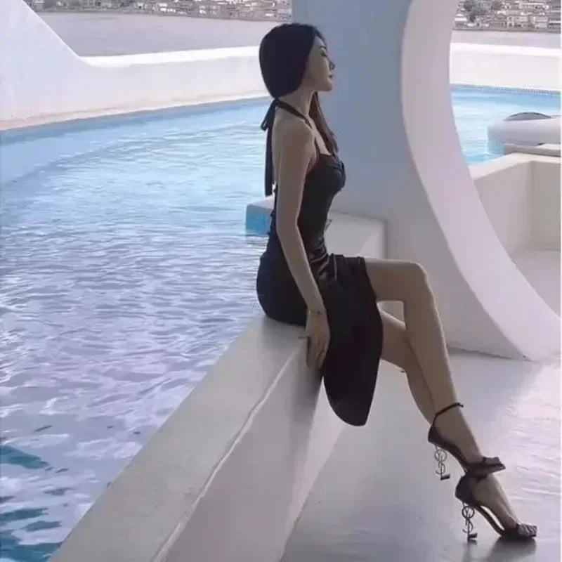 YUYIN Sexy Black Suede High Heels Pumps
