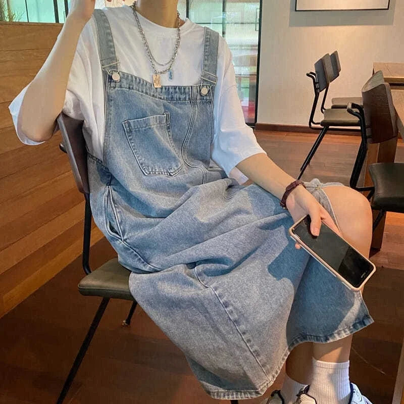 Spring Summer Denim Spaghetti Strap Dress