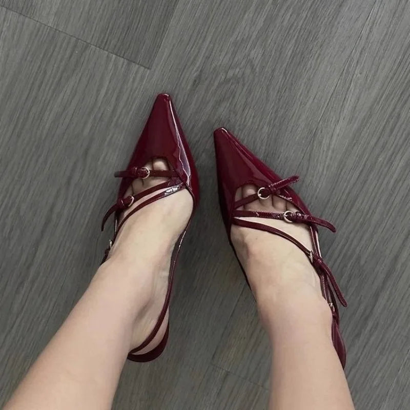 2024 Summer Sexy Hollow High Heel Sandals for Women
