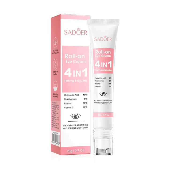 SADOER 4in1 Roll-On Eye Cream | Anti-Dark Circles & Eye Bags