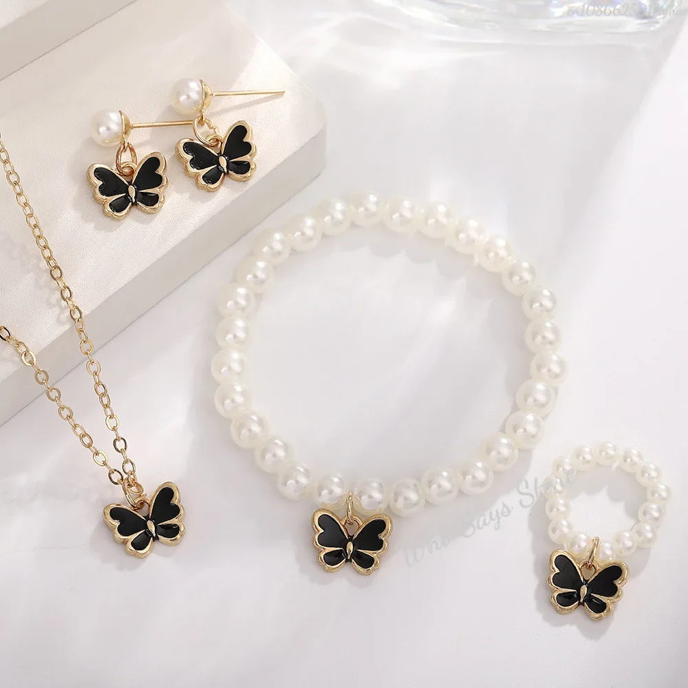 Butterfly Crystal Jewelry Set for Women