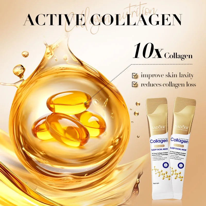 30pcs SADOER Collagen Sleeping Masks - Moisturizing & Firming