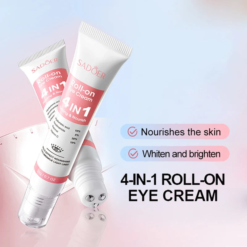 SADOER 4in1 Roll-On Eye Cream | Anti-Dark Circles & Eye Bags
