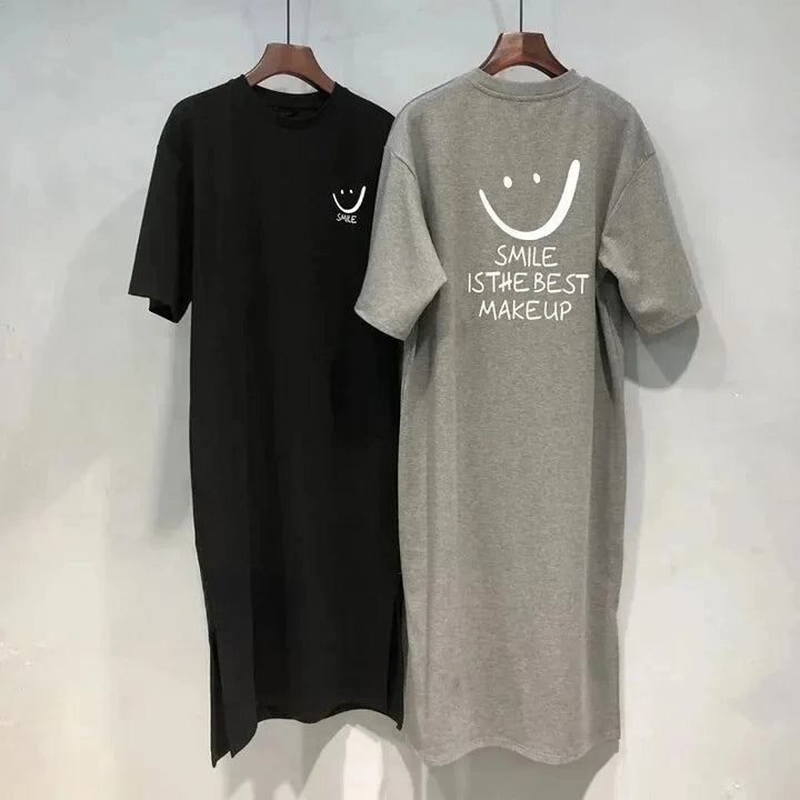 Women's Summer Short Sleeved A-Line T-Shirt Dress